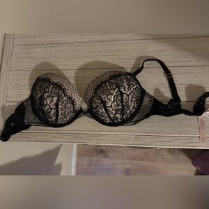 Victoria's Secret Black Lace Mesh Bra